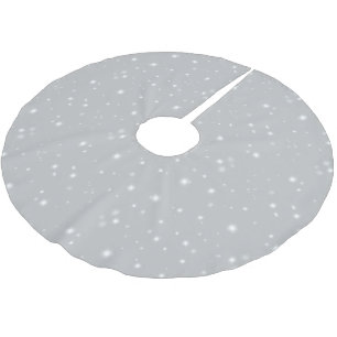 Silver Grey Starlight Brushed Polyester Tree Skirt