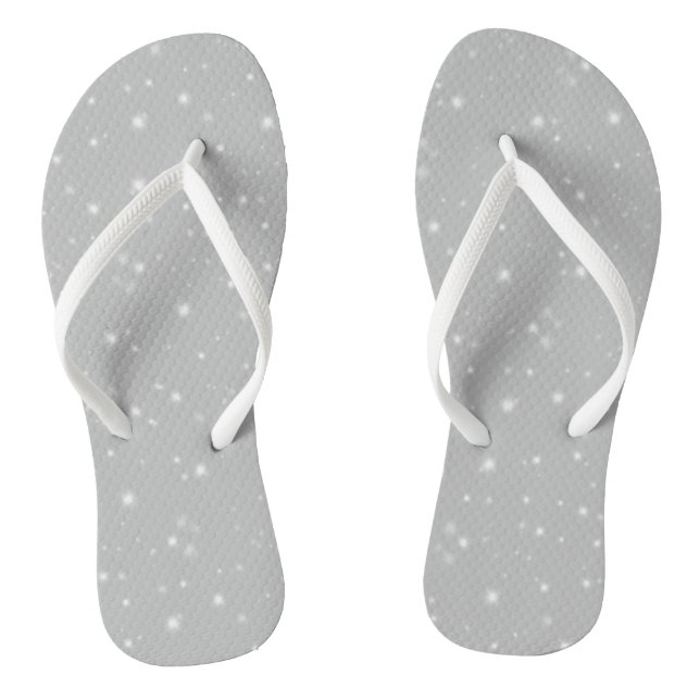 Silver Grey Starlight Jandals (Footbed)