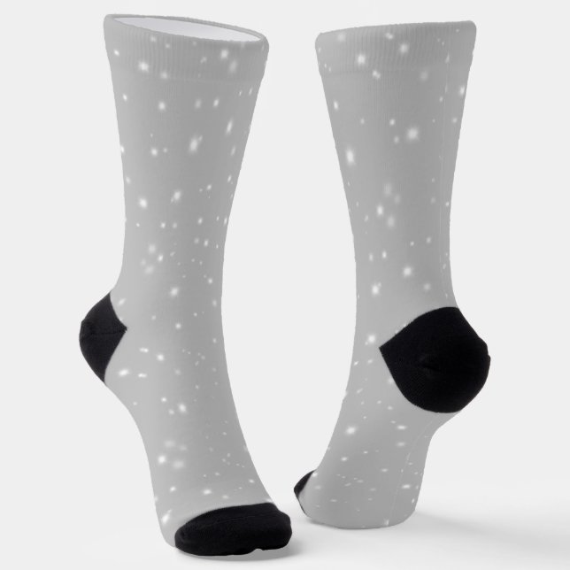 Silver Grey Starlight Socks (Angled)