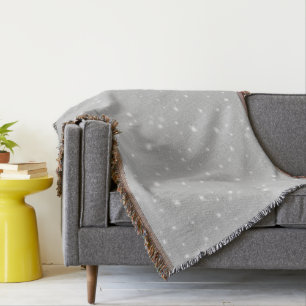 Silver Grey Starlight Throw Blanket