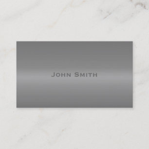 Silver Grey Steel Inspired Grey Tone Metal Look Business Card