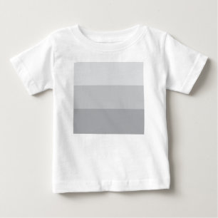 Silver Grey Striped Baby T-Shirt