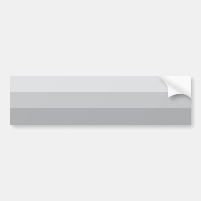 Silver Grey Striped Bumper Sticker (Front)