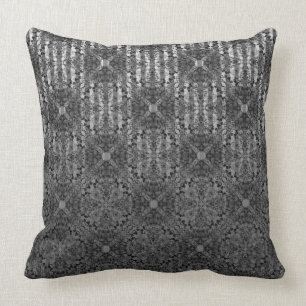 Silver Grey Striped Hollywood Regency Pattern Cushion
