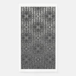 Silver Grey Striped Hollywood Regency Pattern Napkin