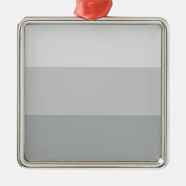 Silver Grey Striped Metal Tree Decoration (Front)