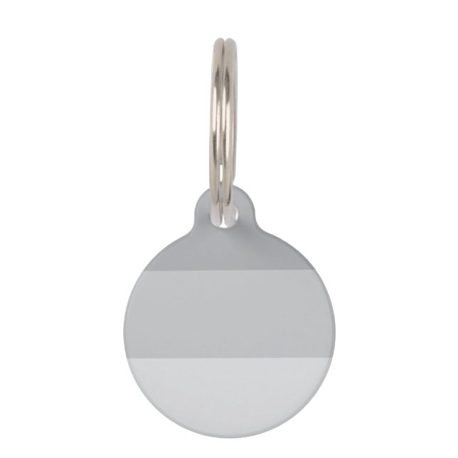 Silver Grey Striped Pet Tag (Front)