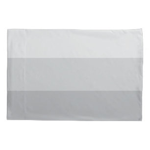Silver Grey Striped Pillowcase