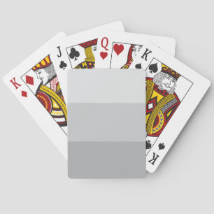 Silver Grey Striped Playing Cards