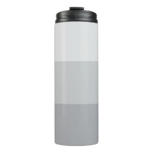 Silver Grey Striped Thermal Tumbler