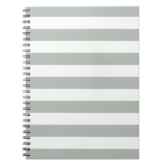 Silver Grey Stripes Pattern Notepad Notebook