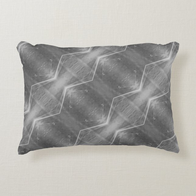 Silver Grey Throw Decorative Cushion (Front)