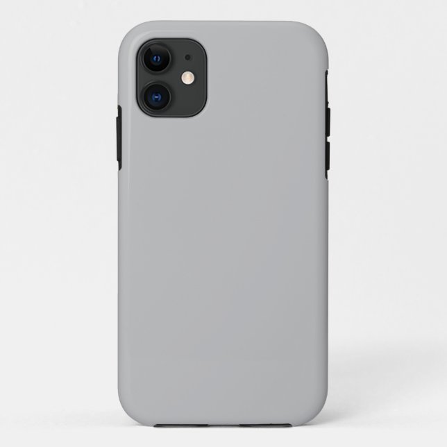 Silver Grey Tough iPhone 11 Case (Back)