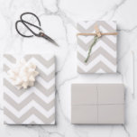 Silver Grey & White Thick Chevron Wedding Birthday Wrapping Paper Sheet<br><div class="desc">This stylish Grey and White Chevron Print graphic design is perfect for any project. The pastel grey and white colour palette gives it a classic look that can be used in a variety of projects. It's perfect for a modern, minimalistic, and sophisticated look that will make your design stand out....</div>