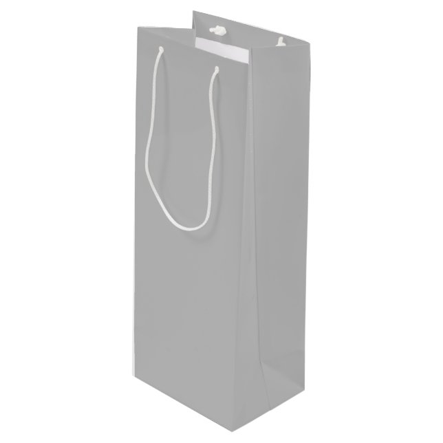 Silver Grey Wine Gift Bag (Front Angled)