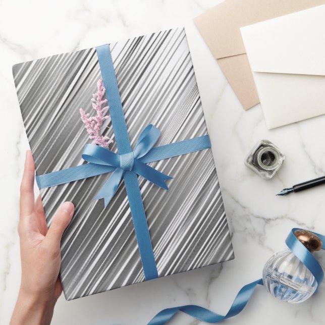 Silver Grey  Wrapping Paper (Gifting)