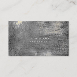 Silver Grungy Monochrom Cement Wall Grey Gold Sepi Business Card