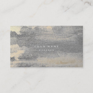 Silver Grungy Sepia Gold Cement Wall Grey Minimal Business Card