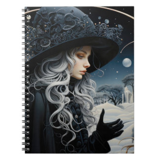 Silver-Haired Nouveau Witch Notebook