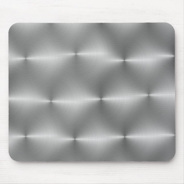 silver handbrushed mouse pad (Front)