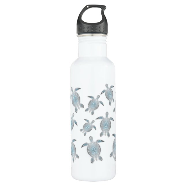 Silver Hawaii Turtles Coastal Maritime 710 Ml Water Bottle (Front)