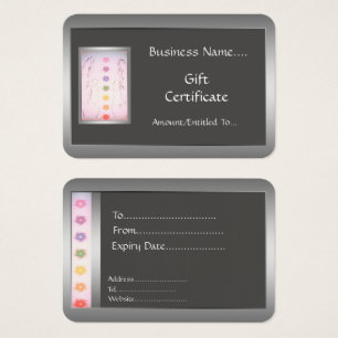 Silver Healing Hands Holistic Gift Card design