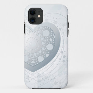 Silver heart, iPhone 5 case