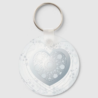 Silver heart, keychain