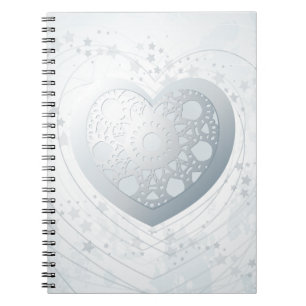 Silver heart, notebook