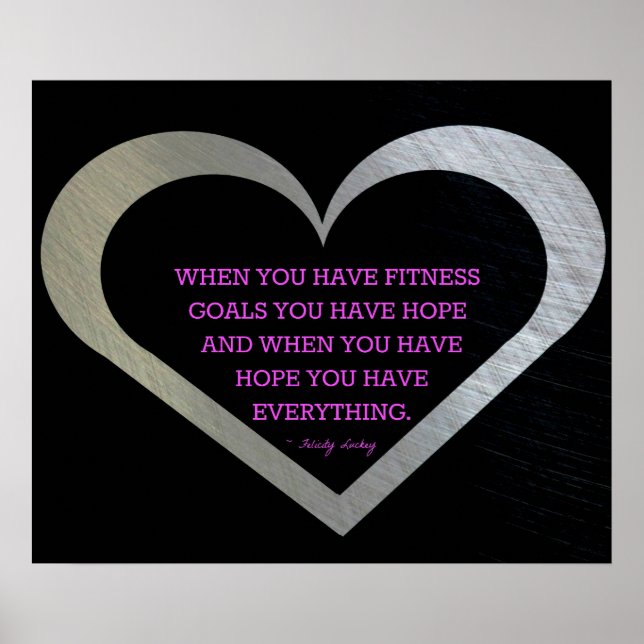 Silver Heart of Fitness Poster (Front)