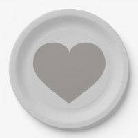 Silver heart plate