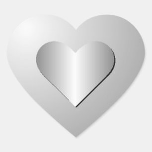 Silver heart Sticker