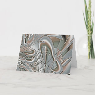 Silver Hearts Card