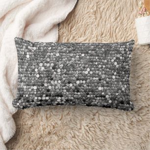 Silver Here AI art Lumbar Cushion
