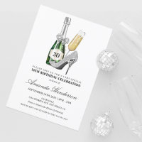 Silver High Heels and Champagne Women's Birthday