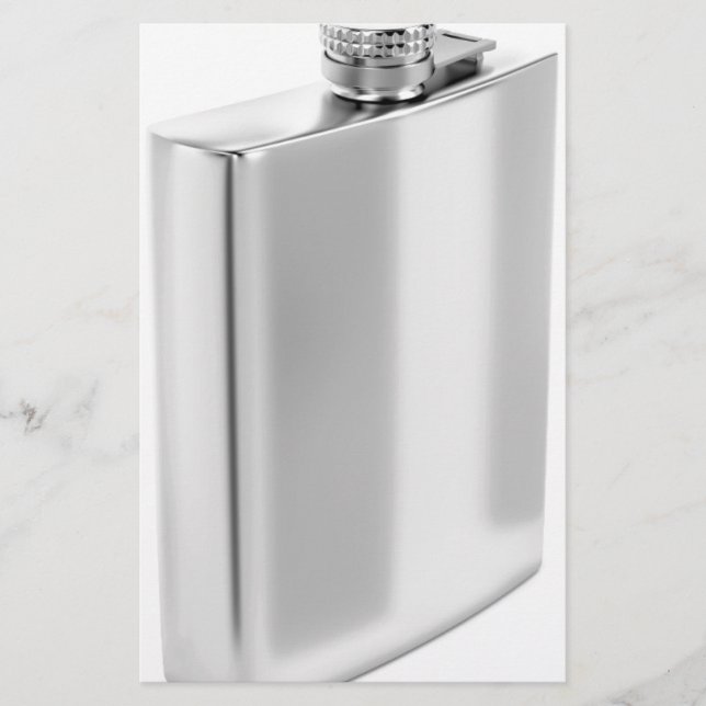 Silver hip flask (Front)