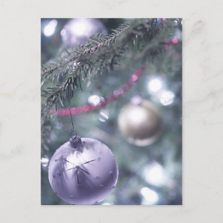 Silver Holiday Tree Postcard