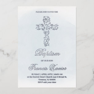 silver Holy cross Baptism
