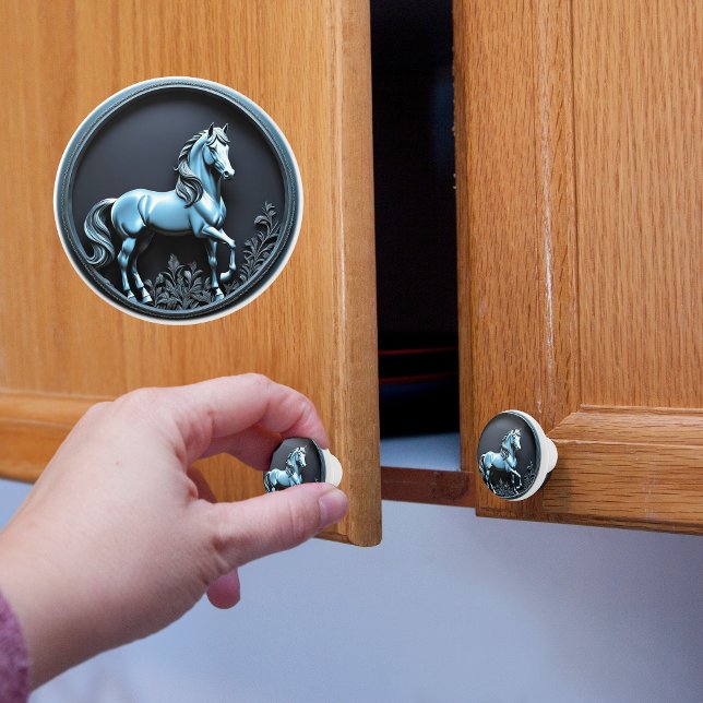 Silver Horse Ceramic Knob (Creator Uploaded)