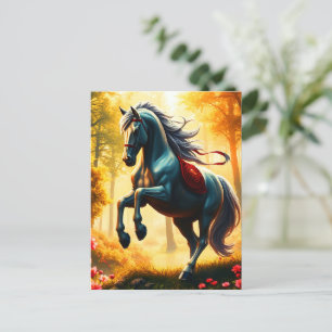 SILVER HORSE HOLIDAY POSTCARD