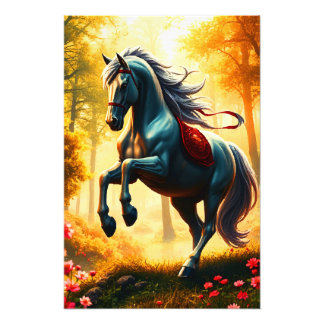 SILVER HORSE PHOTO PRINT