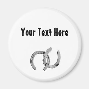 Silver Horse Shoe Customisable Magnet