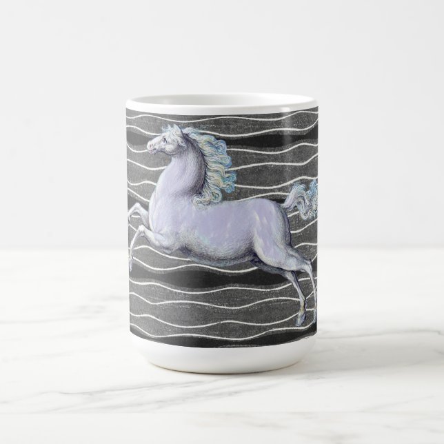 Silver Horse Vintage Art Mug Cup (Center)