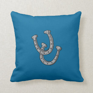 Silver Horseshoes Cushion