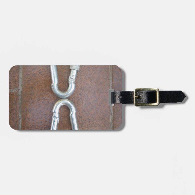 Silver infinity luggage tag (Front Horizontal)