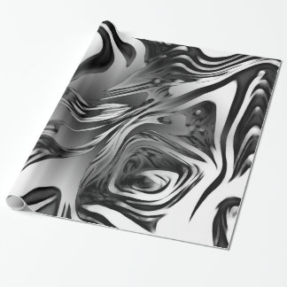 Silver Ink Abstract Wrapping Paper