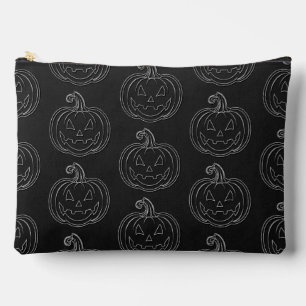Silver Jack O' Lantern Halloween Accessory Pouch