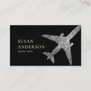 Silver Jet Business Card – Luxury Travel Style
