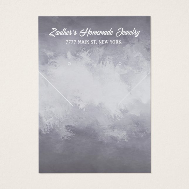 Silver Jewellery Earring Display Cards (Front)