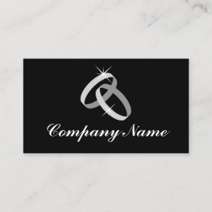 Silver jewellery rings logo business card template